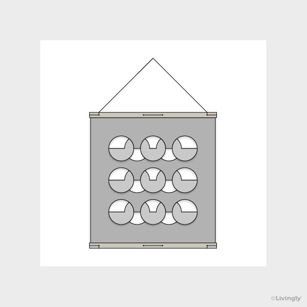 RectoVerso Circle Wave, Medium, Grey