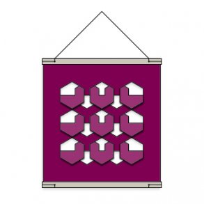 RectoVerso, Sekskant-blger mellem, rd  