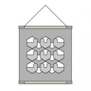 RectoVerso, Sekskant-blger mellem, gr  