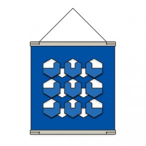 RectoVerso, Sekskant-blger mellem, bl  