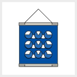 RectoVerso, Circle waves small, blue 