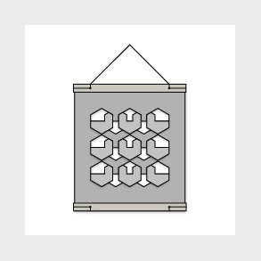 RectoVerso, Sekskant-blger lille, gr  
