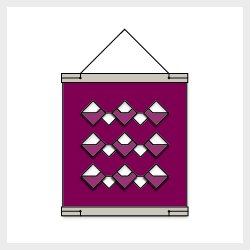 RectoVerso, Kvadrat-blger lille, rd  