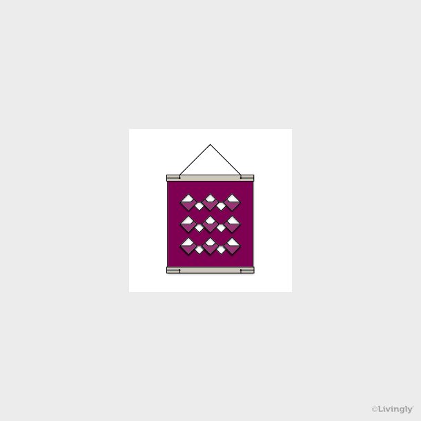 RectoVerso Square Wave, Small, Red