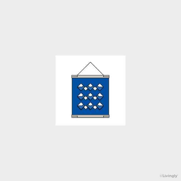 RectoVerso, Square Waves small, blue 