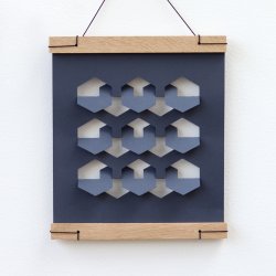 RectoVerso Hexagon Waves, Small, Blue