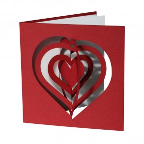 Heart Card, Bauhaus Style - red