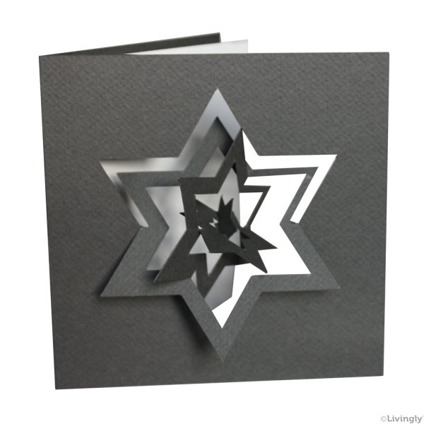 Star Card, Bauhaus Style - grey