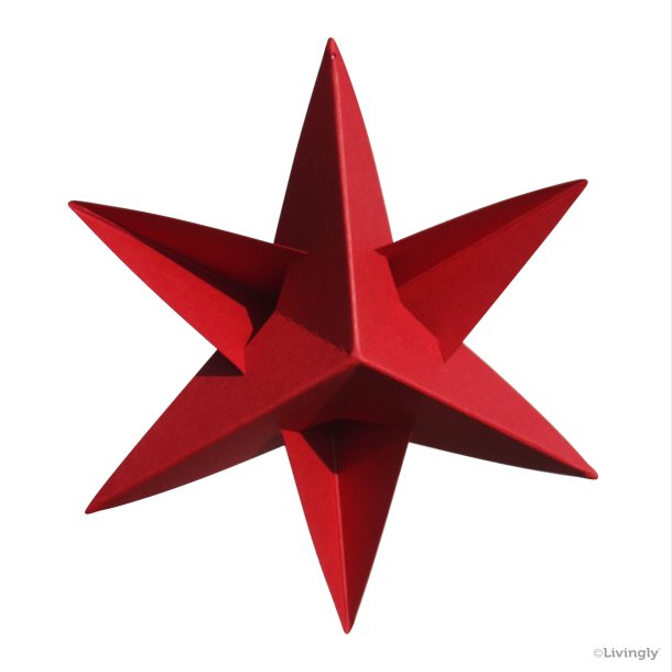 BOXofSTARS, enkelt 14 cm, rd, 4 stk  