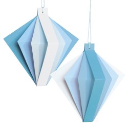 Bentzen Crystal Ornament, blue, 2 pcs.