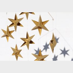 Sirius Stjerne Mobile mini, guld  