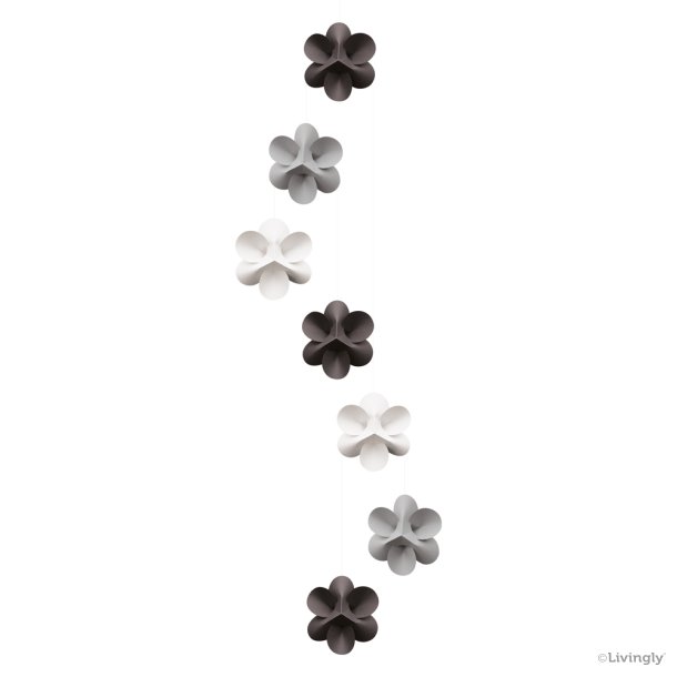 Flower Mobile, grey-white