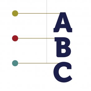 Letter Mobile, 3 letters, blue