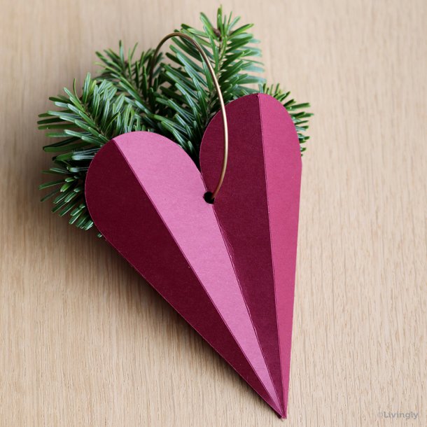 Cone Heart paper cut template, download