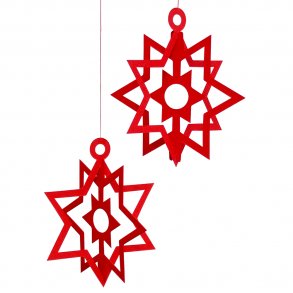 Tripple Star, 2 pcs, red