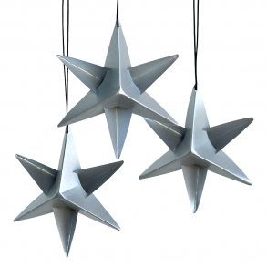 Sirius Stjerne Mini, slv, 3 stk.  