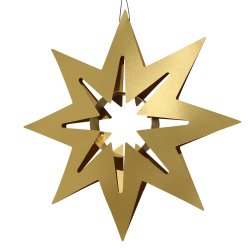 Vera Stjerne 26 cm., guld  