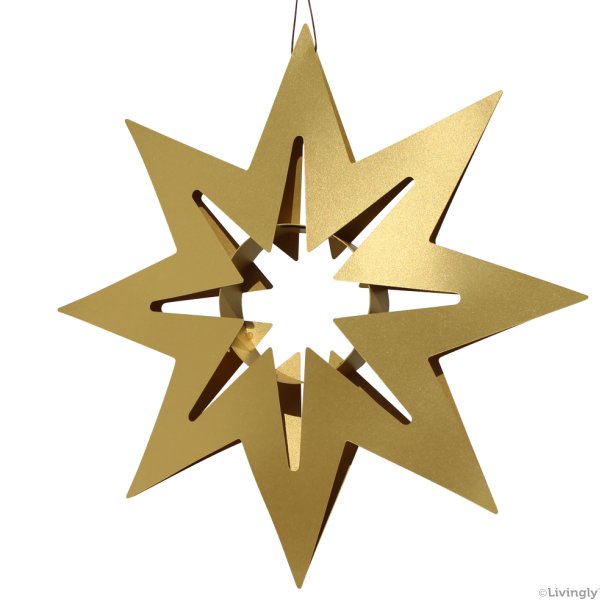 Vera Stjerne 26 cm., guld  