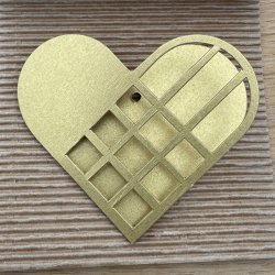 Hjerte ornamenter - gavem�rker, guld