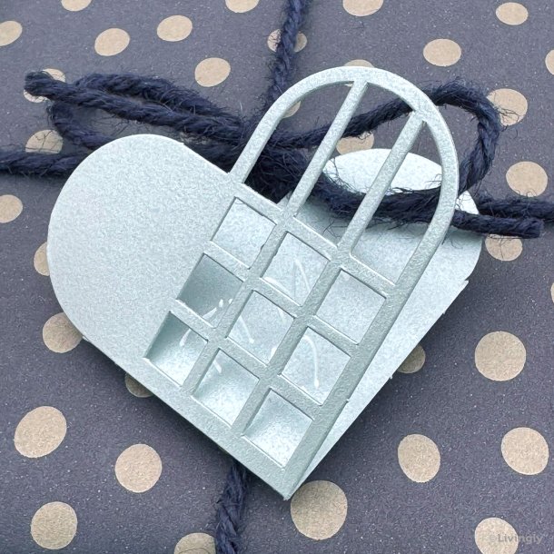 Hjerte ornamenter - gavemrker, slv