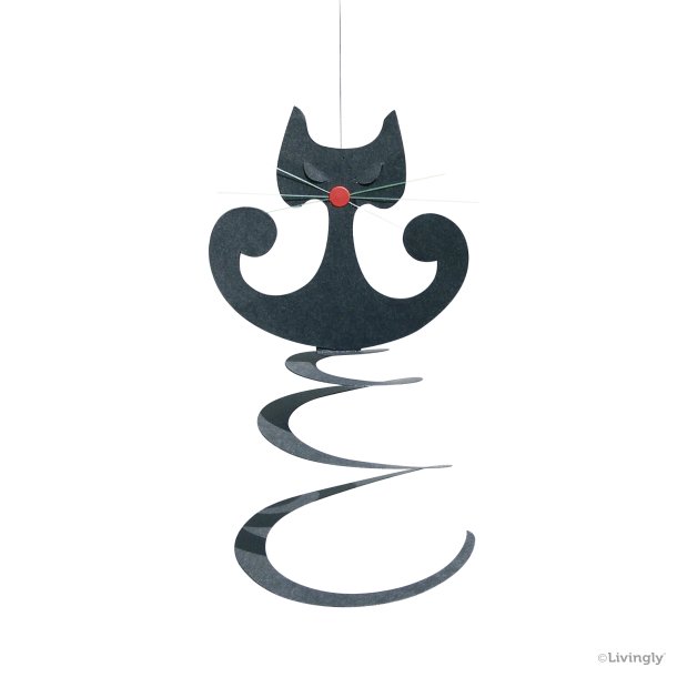 Spiral Cat, black