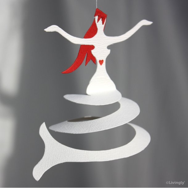 Havfrue, 11 cm, hvid  