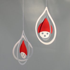 Elfs in ring drops, mini, 4 pcs in loops