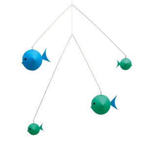 Fish Mobile 4, blue-green  