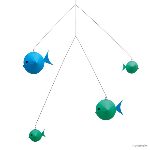 Fish Mobile 4, blue-green  