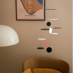 UFO Mobile, sort-hvid-rd