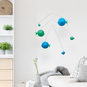 Fish Mobile 6, blue-green