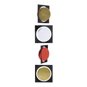 Circle Frame 4, black-red-white-gold