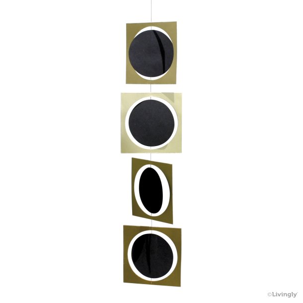 Circle Frame 4, guld-sort  