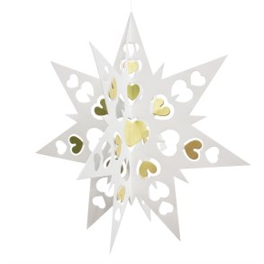 Double Star 26 cm, White/gold