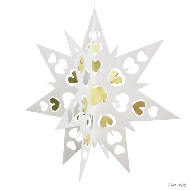 Double Star 26 cm, White/gold