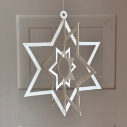 Triple Star large, 2 pcs, white