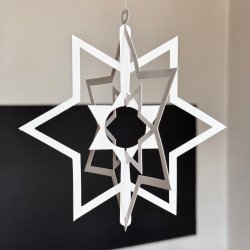 Triple Star large, 2 pcs, white