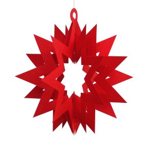 Fold-out-star 2 pcs, red