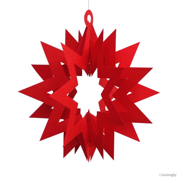 Fold-out-star 2 pcs, red
