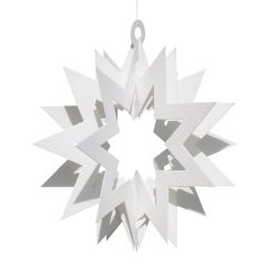 Folde-ud stjerne 2 stk, hvid  