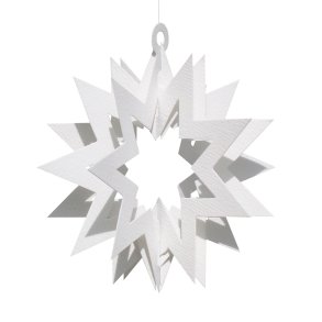 Fold-out-heart, 2 pcs, white