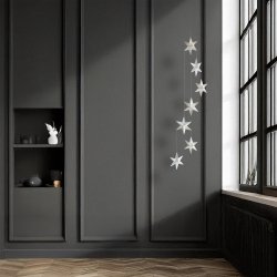 Stjernemobile, 120 cm, hvid  