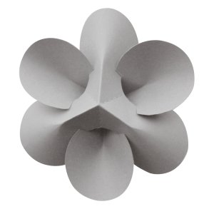 Flower, light grey, 4 single pcs.