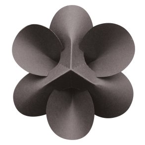 Flower, dark grey, 4 single pcs.