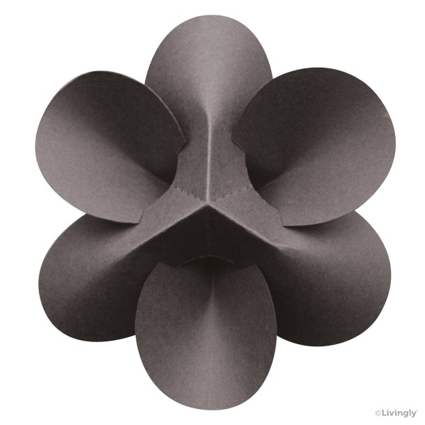 Flower, dark grey, 4 single pcs.