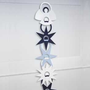 Papirranke - engel og stjerner, 12 stk.  