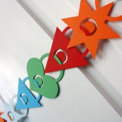 Paper Chain, Mixed Ornaments, 12 pcs