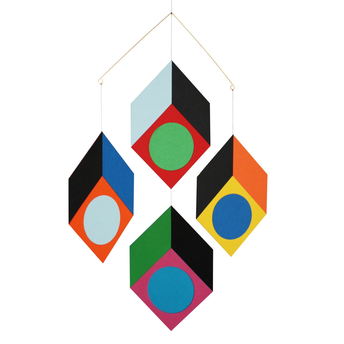 Cubillusion Mobile 4 Multi Coloured Mobiles Livingly Paper Craft 