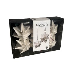 Mouritsen Pleated stars /6, white  