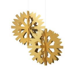 Scandinavian Snowflake, 2 stk. guld  